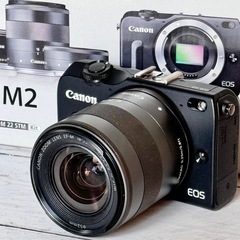 Canon EOS M2 ホワイト ミラーレスカメラ レンズセット 300回撮影