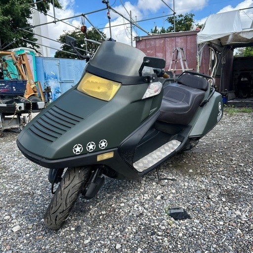 ホンダ フュージョン MF02 後期型 セキュリティー付き マッドグリーン アーミー仕様 ☆ ガトリングマフラー 書有り