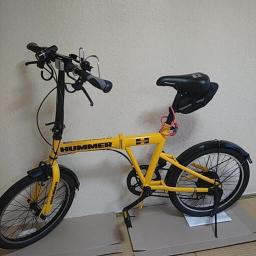 【良品】HUMMER折りたたみ自転車6段変速ギア