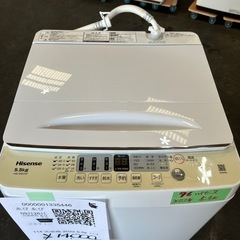 114 洗濯機　2022年式5.5 ハイセンス