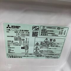 ✨MITSUBISHI✨三菱✨146L冷蔵庫✨2020年製✨MR-P15F-H✨マットチャコール✨No.3698、現金、クレジット、スマホ決済対応（✨