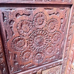 【交渉中】インドネシア産　アンティーク　ヴィンテージ　木彫りのパーテーション　