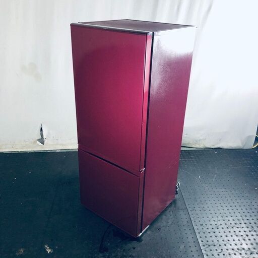 ID:rd24210 アクア AQUA 冷蔵庫 一人暮らし 中古 2018年製 2ドア 184L レッド ファン式 右開き AQR-18G(R)  【リユース品：状態B】【送料無料】【設置費用無料】
