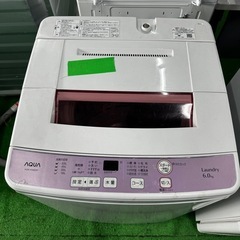ご来店時、ガン×2お値引き‼️AQUA(アクア) 2017年製 6.0kg 洗濯機  