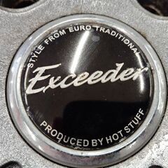 現状品 15インチ Exceeder 5穴 アルミホイール4本セット タイヤ付き スタッドレス 冬タイヤ ブリヂストン BLIZZAK VRX 苫小牧西店