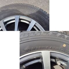 現状品 15インチ Exceeder 5穴 アルミホイール4本セット タイヤ付き スタッドレス 冬タイヤ ブリヂストン BLIZZAK VRX 苫小牧西店