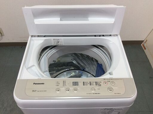 JT9566【Panasonic/パナソニック 5.0㎏洗濯機】美品 2019年製 NA-F50B13 家電 洗濯 簡易乾燥付