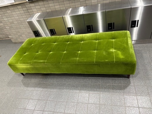 グリーン　長ソファ