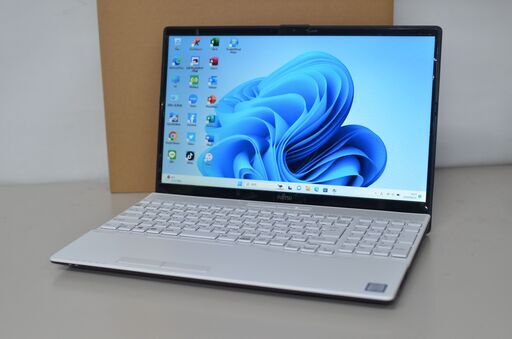 中古良品ノートパソコン 富士通 AH50/D3 Windows11+office 新品爆速SSD512GB core i7-8565U/メモリ8GB/15.6インチ/webカメラ/ブルーレイ