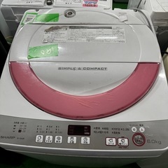 ご来店時、ガン×2お値引き‼️SHARP(シャープ) 2016年製 6.0kg