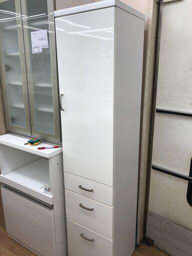 ★ジモティ割あり★ ニトリ 食器棚　 ホワイト    H181×W40×D40  クリーニング済み KJ6300