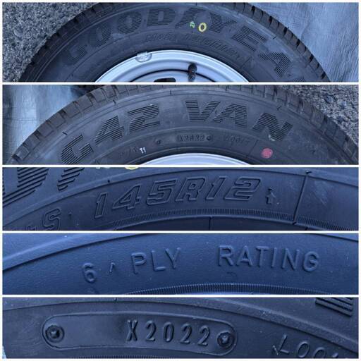 新品・未使用】 ダイハツ ハイゼット 12インチ タイヤ＆ホイール 4本  