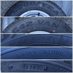 【新品・未使用】 ダイハツ ハイゼット 12インチ タイヤ＆ホイール 4本 セット グッドイヤー 145/R12 2022年製