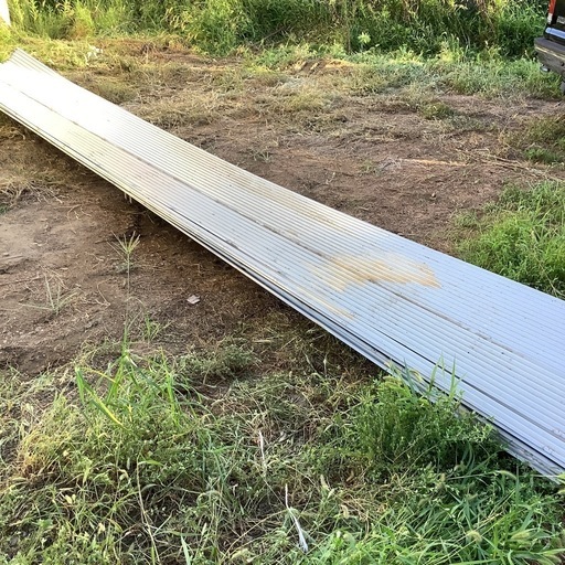 【長尺トタン波板12枚】650cm×80cm \n茨城県稲敷市引き取り限定