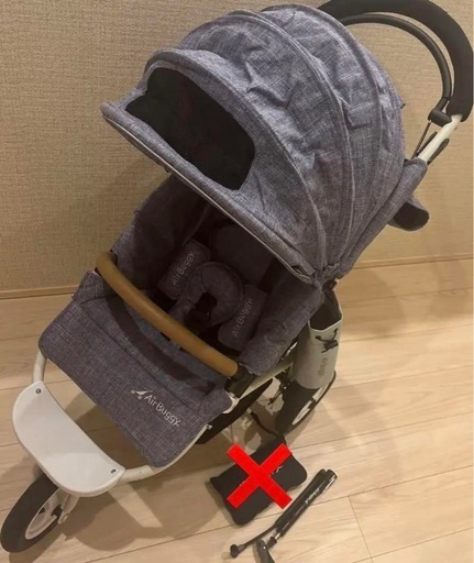 美品 エアバギー　ココ ブレーキモデル メランジデニム