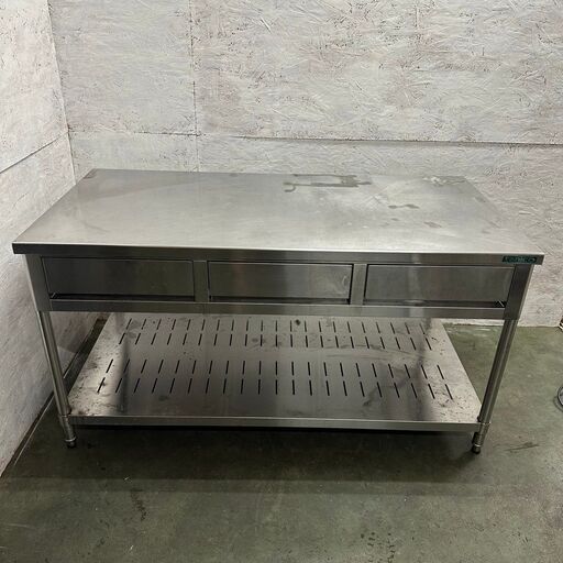 【Tanico】 タニコー ステンレス製 作業台 引出し付 業務用 厨房機器 W1500×D750×H800 Y0330