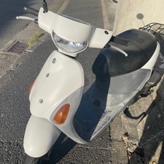 原付 レッツ4 白 セル1発始動可能 引き取り限定