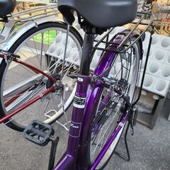 ★店頭にて試乗可★ J7611　シティサイクル　パープル　26インチ　ダイナモライト　クリーニング、簡易メンテナンス済み【リユースのサカイ柏店】 中古自転車 　流山市 中古自転車 松戸市 中古自転車 我孫子市 中古自転車 船橋市 中古自転車 守谷市 中古自転車 取手市 中古自転車 ☆店頭にて試乗可☆ J7611 シティサイクル パープル 26インチ ダイナモ