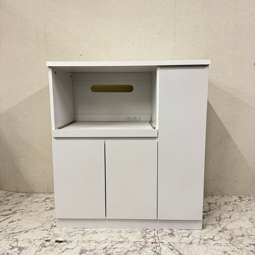 19881  ベガコーポレーション キャスター付きレンジ台　幅83　キッチン収納　食器棚   ◆大阪市内・東大阪市他 6,000円以上ご購入で無料配達いたします！◆ ※京都・高槻・枚方方面◆神戸・西宮・尼崎方面◆生駒方面、大阪南部方面　それぞれ条件付き無料配送あり！