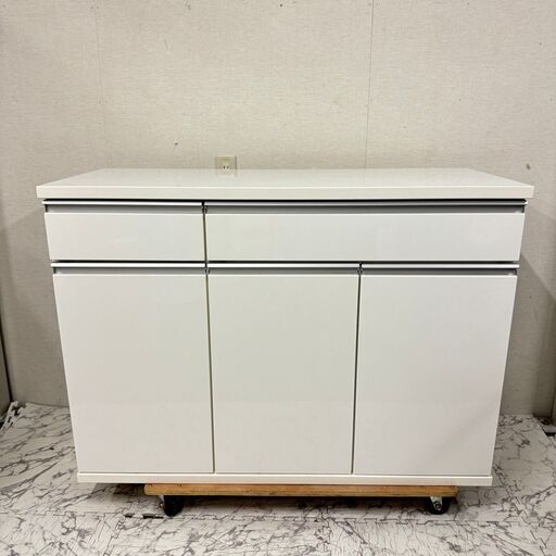 19879   キッチンカウンター キッチンボード 食器棚 幅120cm   ◆大阪市内・東大阪市他 6,000円以上ご購入で無料配達いたします！◆ ※京都・高槻・枚方方面◆神戸・西宮・尼崎方面◆生駒方面、大阪南部方面　それぞれ条件付き無料配送あり！