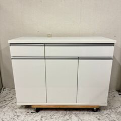 19879 キッチンカウンター キッチンボード 食器棚 幅120cm ◇大阪市内 