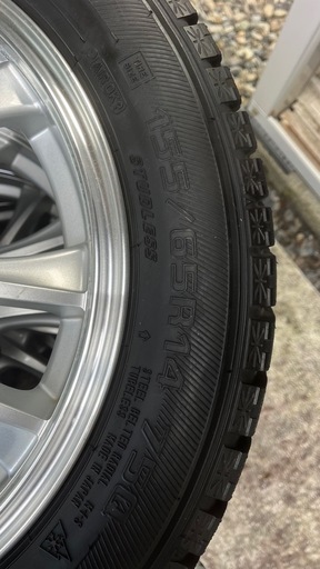 GOODYEARスタッドレスタイヤ155/65/14バリ溝ホイール4本セット最終