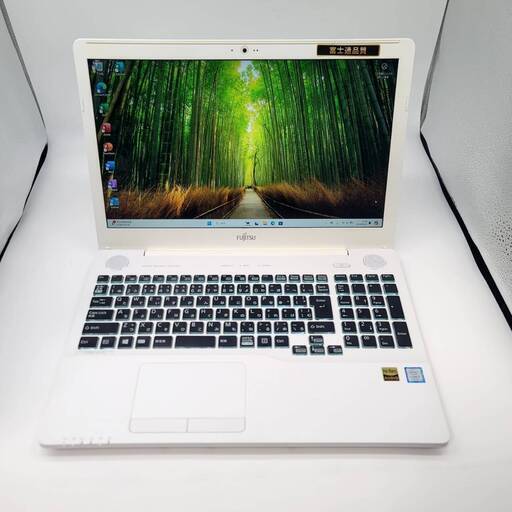 メモリ32GB ハイレゾ バッテリー◎ フルHD 15.6 富士通 ノートPC LIFEBOOK AH53 Core i7-7700HQ windows11 SSD256GB カメラ オフィス B219