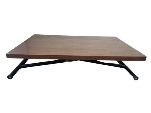 即購入ok】ニトリ 昇降リビングテーブル ミドルブラウン ガス圧 ガス圧