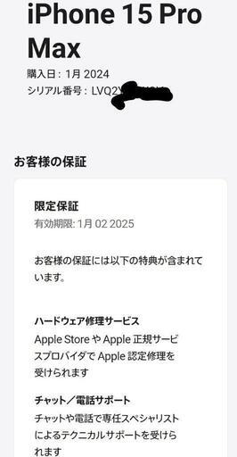 iPhone15 promax 256ギガ