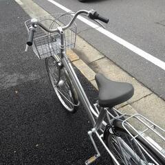 中古自転車2482 前後タイヤ新品！ 26インチ 3段ギヤ LEDオート 