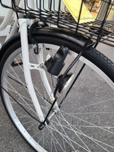 ☆店頭にて試乗可☆ J7613 シティサイクル Leeds ホワイト ダイナモ