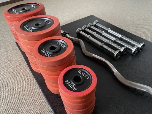 アイロテック ダンベル 130キロ 45cmバー、EZバー