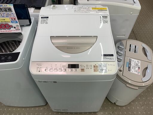 安心の分解洗浄済シャープ 5.5Kg全自動洗濯乾燥機 ES-T5EBK-N 2021年製 保証有り【愛千142】