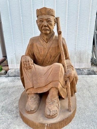 彫刻教室講師の作品　力作　松尾芭蕉