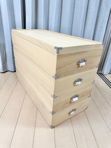 桐 衣装ケース 4段 桐製 収納ケース