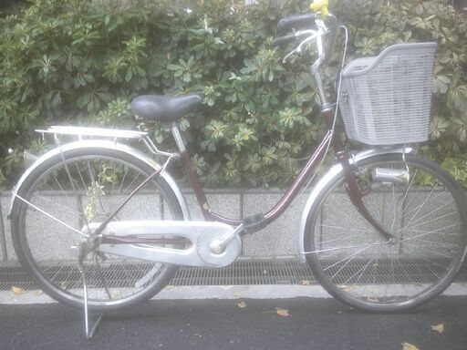 整備済み中古自転車　24インチ　税別￥8.980-　内ブリヂストン　軽快車　ワイン927　ママちゃり
