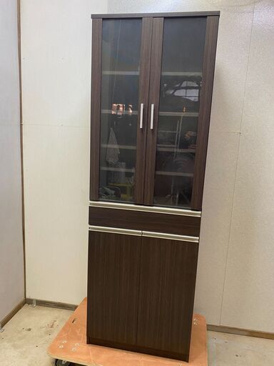 【糸島市内 送料無料】食器棚　幅60cm 48301-3-003