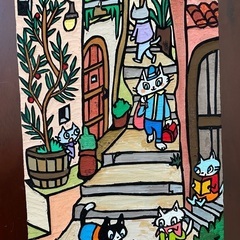 HUIT（ユイット）さんの版画絵です
