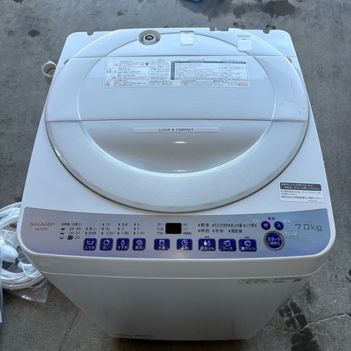 【取引中】シャープ　ES-T715-W 全自動電気洗濯機　2023年製