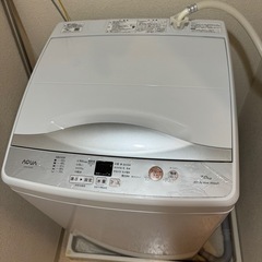 AQUA 全自動洗濯機7キロ　2023年製 ホワイト