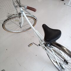 ☆ジモティ割あり☆ 自転車 27インチ ホワイト×ブラウン クリーニング