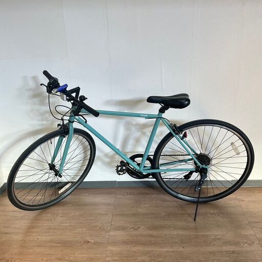 ウエルビーサイクル工業 W.stage クロスバイク 6段変速ギア 490mm Mサイズ グリーン系 自転車 ブリジストン ライト