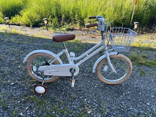16インチ子供用自転車　white