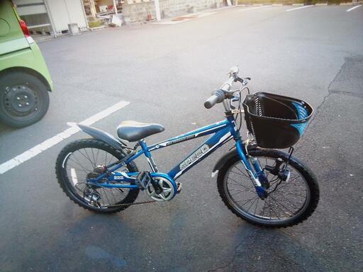 20インチ　男の子自転車　青.　変速　　LEDライト