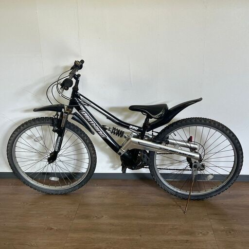 26インチ CAPTAIN STAG ダートキング 330ETG マウンテンバイク ブラック ダブルサスペンション 自転車 通勤 通学