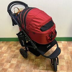 使用少 Air Buggy DOME GMP-D エア バギー ドーム ペット用バギー ドッグカート 犬用カート 2019年製 レッドxブラック