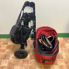 使用少 Air Buggy DOME GMP-D エア バギー ドーム ペット用バギー ドッグカート 犬用カート 2019年製 レッドxブラック