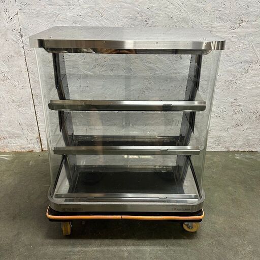 【日本ヒーター機器】 電気ホットショーケース 厨房用品 業務用 100V 卓上型 陳列 中古 動作品 Y0338