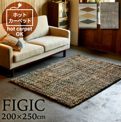 ラグFIGIC ウィルトンラグ 200×250cm 32,000ノット