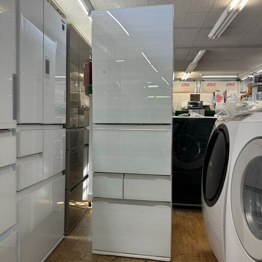 地域限定送料無料　美品【 TOSHIBA 】東芝 501L 5ドア ガラスドア 大型冷蔵庫 タッチオープン 野菜室がまんなか もっと潤う 摘みたて野菜室 GR-T500GZ